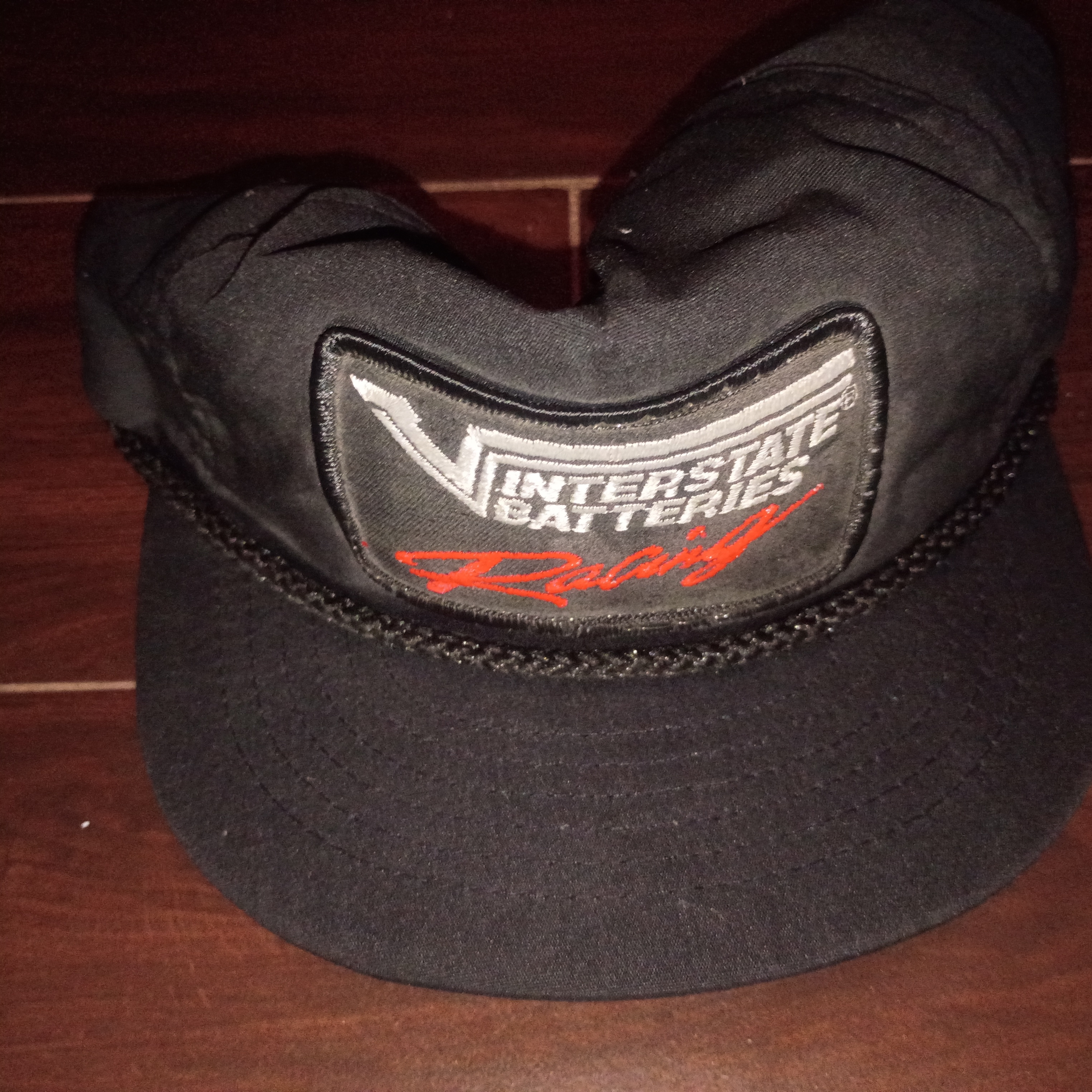 Vintage Interstate Batteries Racing Black Cap